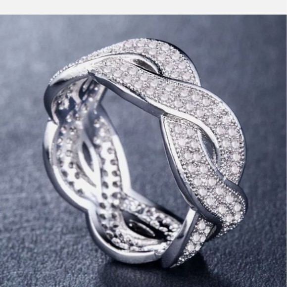 undefined Jewelry - New Infinity 925 Silver Ring Cubic Zirconia Stone